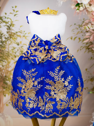 Royal Blue with Bow La Ultima Muneca for quinceanera