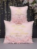 Blush quinceanera tiara pillow