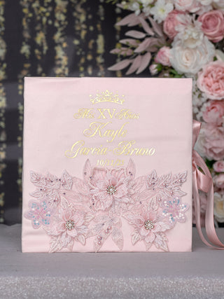 Blush quinceanera tiara pillow