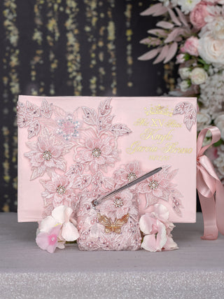 Blush quinceanera tiara pillow