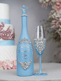 Ice blue quinceanera bottle