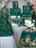 Green Gold Quinceanera mega package with Kitty