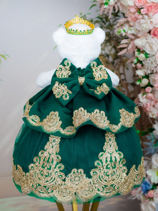 Green with Bow Teddy Bear for quinceanera