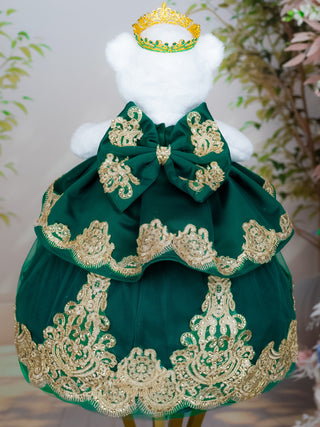 Green Gold Quinceanera mega package with Teddy Bear