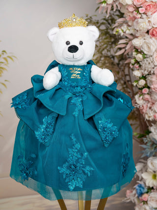 Teal Quinceanera Teddy Bear