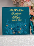 Teal Quinceanera pillows set