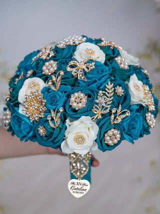 Teal Quinceanera Teddy Bear
