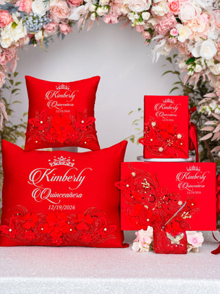 Red silver Quinceanera package 4