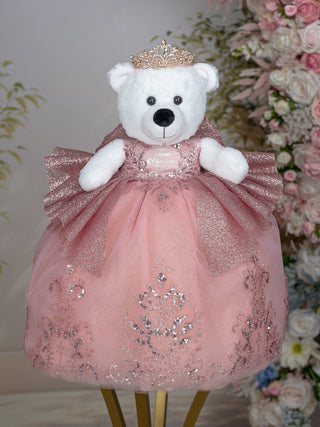 Dusty Rose Last Teddy Bear for Quinceanera