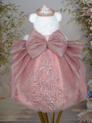 Dusty Rose Last Teddy Bear for Quinceanera