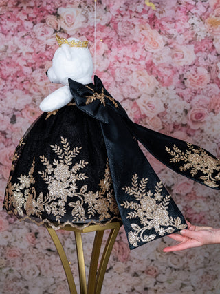 Black with bow teddy bear for Quinceanera