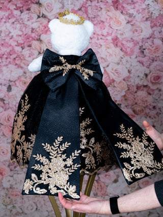 Black with bow teddy bear for Quinceanera