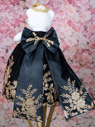 Black with bow teddy bear for Quinceanera