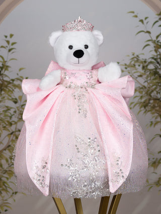 Pink Fantasy with Bow Quinceanera Teddy Bear