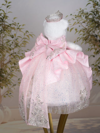 Pink Fantasy with Bow Quinceanera Teddy Bear