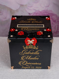 Black Red with Bow Quinceanera Biblia (English version)