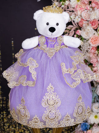 Lilac Rose Gold Quinceanera Bouquet 13 inches