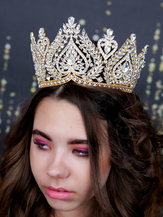 Gold Quinceanera Big Crown