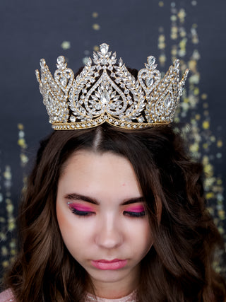 Gold Quinceanera Big Crown