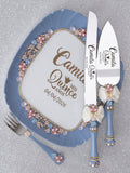 Dusty Blue Ivory with Bow Quinceanera toasting package