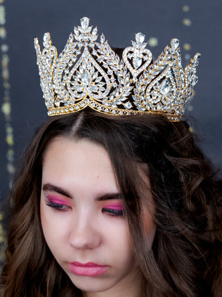 Gold Quinceanera Big Crown