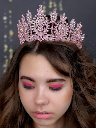 Dusty Rose Quinceanera crown