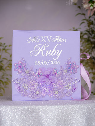 Lilac quinceanera pillows set