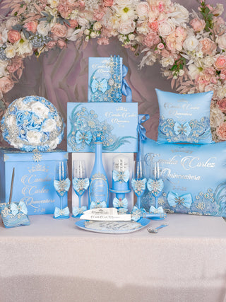 Light Blue Quinceanera Snowflake theme package 1