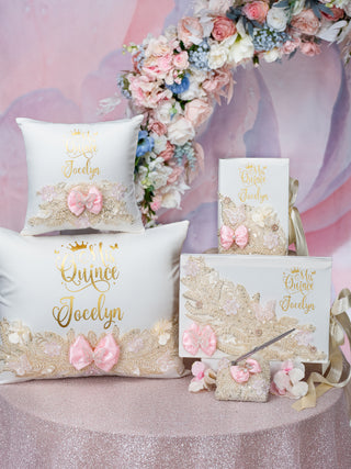 Champagne Pink Mass Quinceanera package