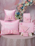 Pink Quinceanera package of pillows set, Bible and guest book