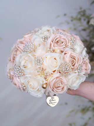 Champagne Gold Quinceanera Bouquet 9 inches