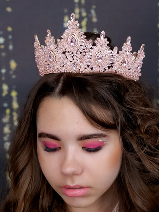 Blush Rose gold Quinceanera crown