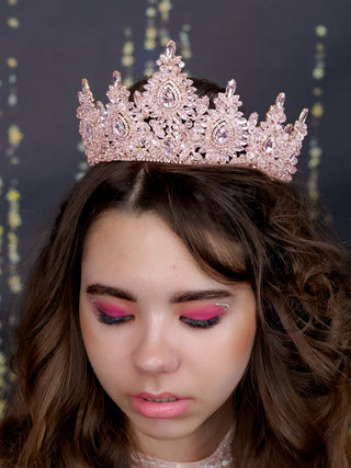 Blush Rose gold Quinceanera crown