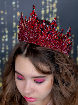 Wine Red quinceanera crown
