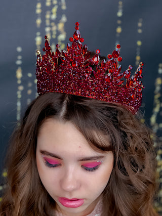 Wine Red quinceanera crown