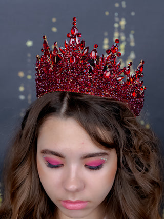 Wine Red quinceanera crown