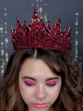 Wine Red quinceanera crown