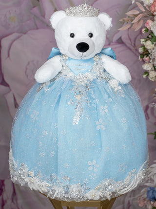 Light blue Winter Quinceañera Teddy Bear