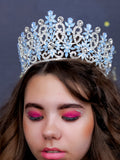Quinceanera light blue silver crown