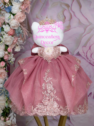 Dusty Rose Kitty Quince Doll with Bow Dusty Rose Kitty Quince Doll with Bow