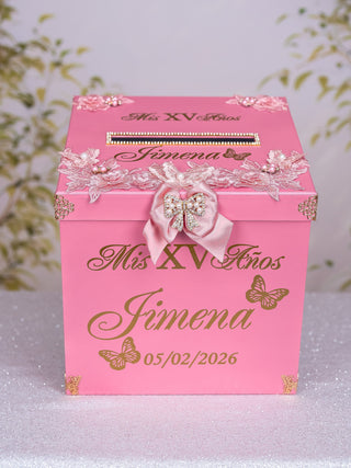 Dusty Pink with Bow Quinceanera mega package with Teddy Bear