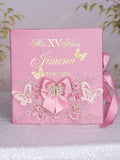 Dusty Pink with Bow Quinceanera mega package with Teddy Bear