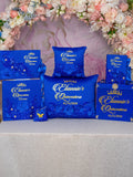 Royal Blue with Gold Butterfly Quinceanera theme pillows set, guest book with album de fotos