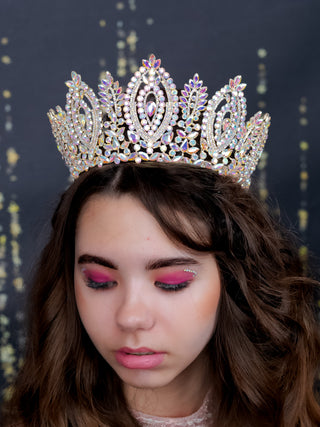Iridescent Gold Quinceanera Big crown