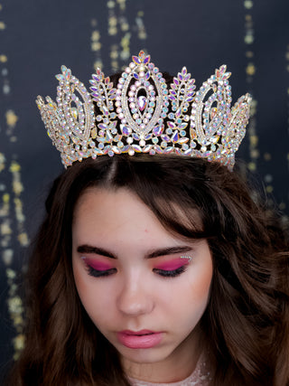 Iridescent Gold Quinceanera Big crown
