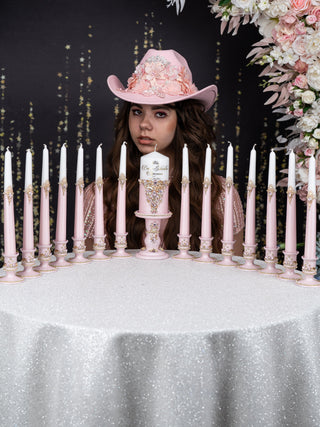 Blush Gold 15 candle ceremony for quinceanera