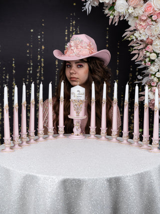 Blush Gold 15 candle ceremony for quinceanera
