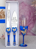 Royal blue with gold butterfly quinceanera brindis package