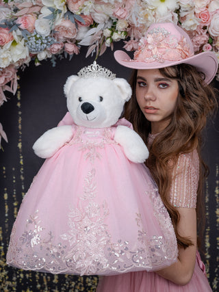 Pink with Bow Teddy Bear for Quinceanera