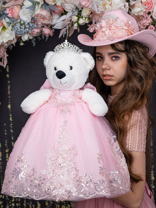 Pink with Bow Teddy Bear for Quinceanera